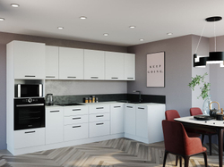 Кухонный гарнитур угловой Жемчуг 3200x1400 (38мм)