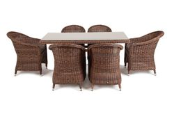 "Эспрессо" обеденная группа плетеная, цвет коричневый