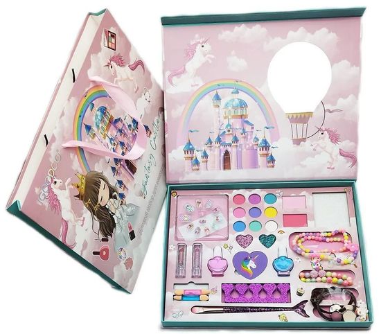 Подарочный набор детской косметики 28в1 “Замок принцессы” с пакетом