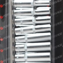 Набор головок глубоких 11пр. 1/4''6гр.(4,5,5.5,6-13мм), на планке Forsage F-21115-5