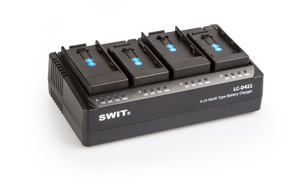 Зарядное устройство SWIT LC-D421E 4-канальное для аккумуляторов Canon LP-E6