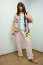 Куртка Soeurs с Красным Утепленная 2 красно-синяя