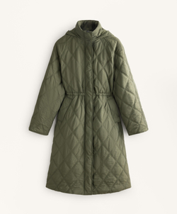 Oysho Водоотталкивающая стеганая куртка FELLEX® AEROGEL, хаки