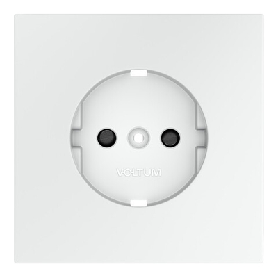 Накладка для розетки с заземлением и защитными шторками, S70 (белый матовый)