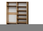 Шкаф Агератум МДФ четырехсекционный с антресолью Лайн бохо (0,27) А10017 матовая - Дуб Сонома 3025  240*60*240