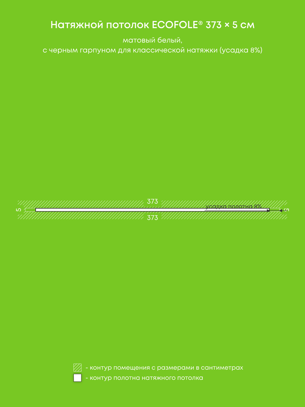 Матовый натяжной потолок 0.2 м2