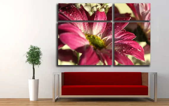 Модульная картина "Красивые герберы"