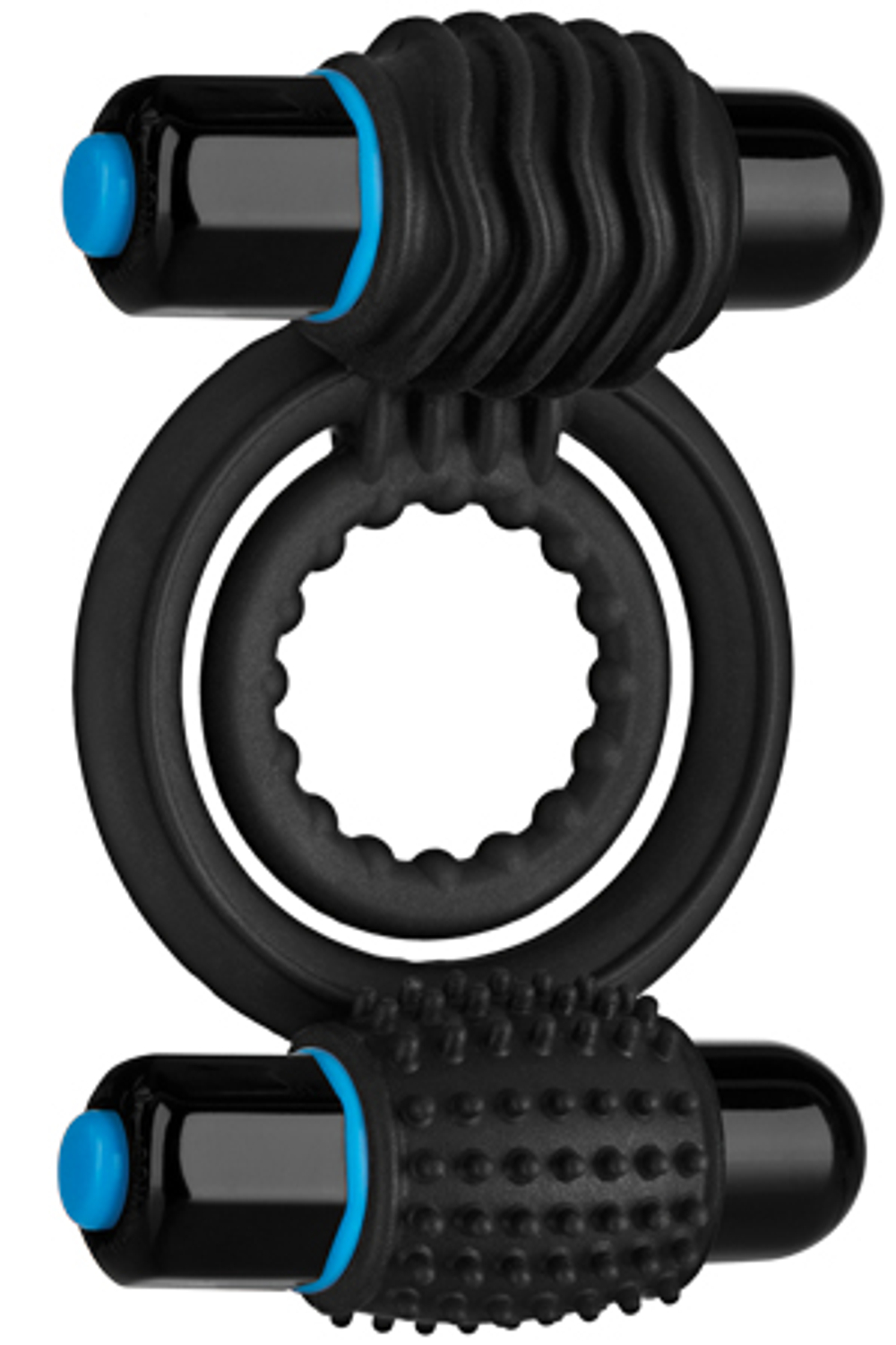 Эрекционное кольцо с вибростимуляторами OPTIMALE Vibrating Double C-Ring