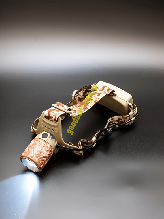 Тактический налобный фонарь YYC-OO2M-1 Камуфляж белый/теплый желтый цвет