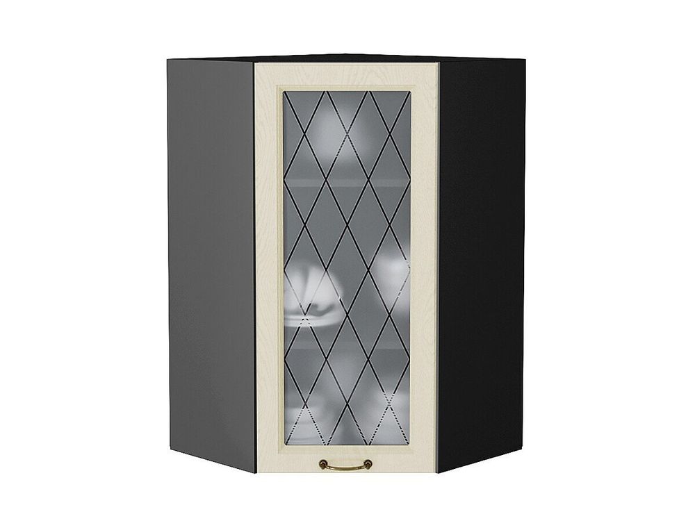 Шкаф верхний угловой остекленный Ницца