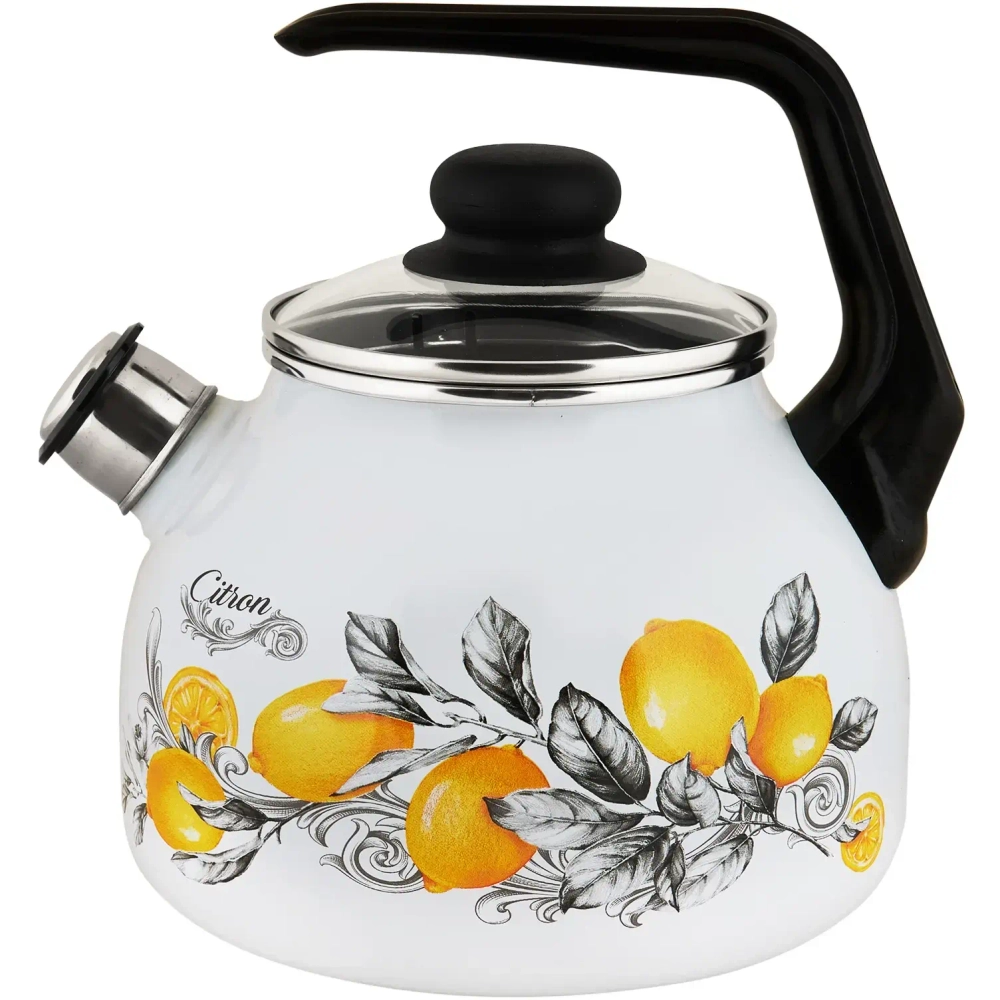 Чайник эмалированный 3л со свистком «CITRON» Appetite