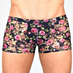 Мужские сетчатые трусы-боксеры с розами Rose Boxer (Размер: M) (Цвет: темно-синий)