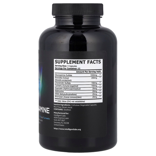 Intelligent Labs, глюкозамин, 180 капсул