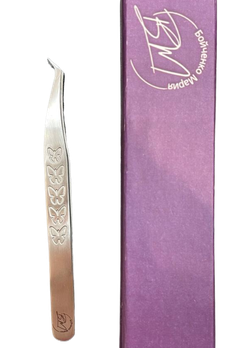 Пинцет для наращивания ресниц 45° №2 BM