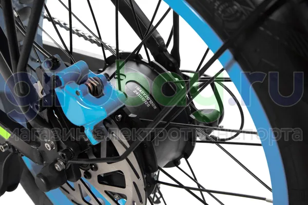 Электровелосипед Syccyba F10 Pro Dual 48V/15Ah (полный привод) - Синий обод фото №13
