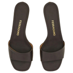 Ferragamo Slide Slippers Women"s Dark Brown