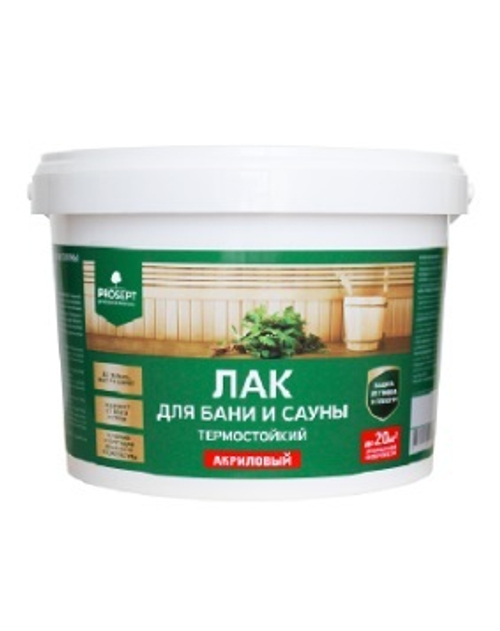 Лак для бани и сауны термостойкий Prosept, 2л