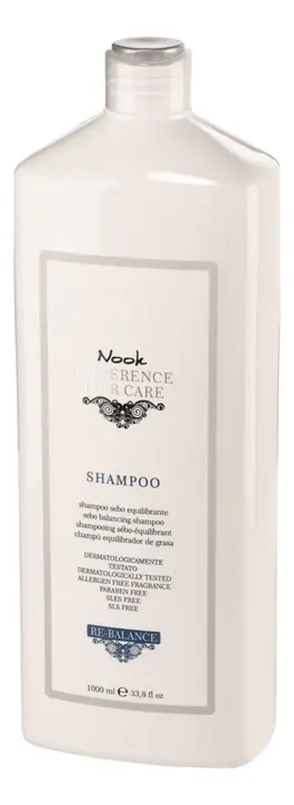 Nook Возрождение Шампунь для кожи головы, склонной к жирности Ph 5,0Re-Balance Shampoo,1000 мл