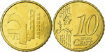 Андорра 10 евроцентов, 2014-2022 UNC