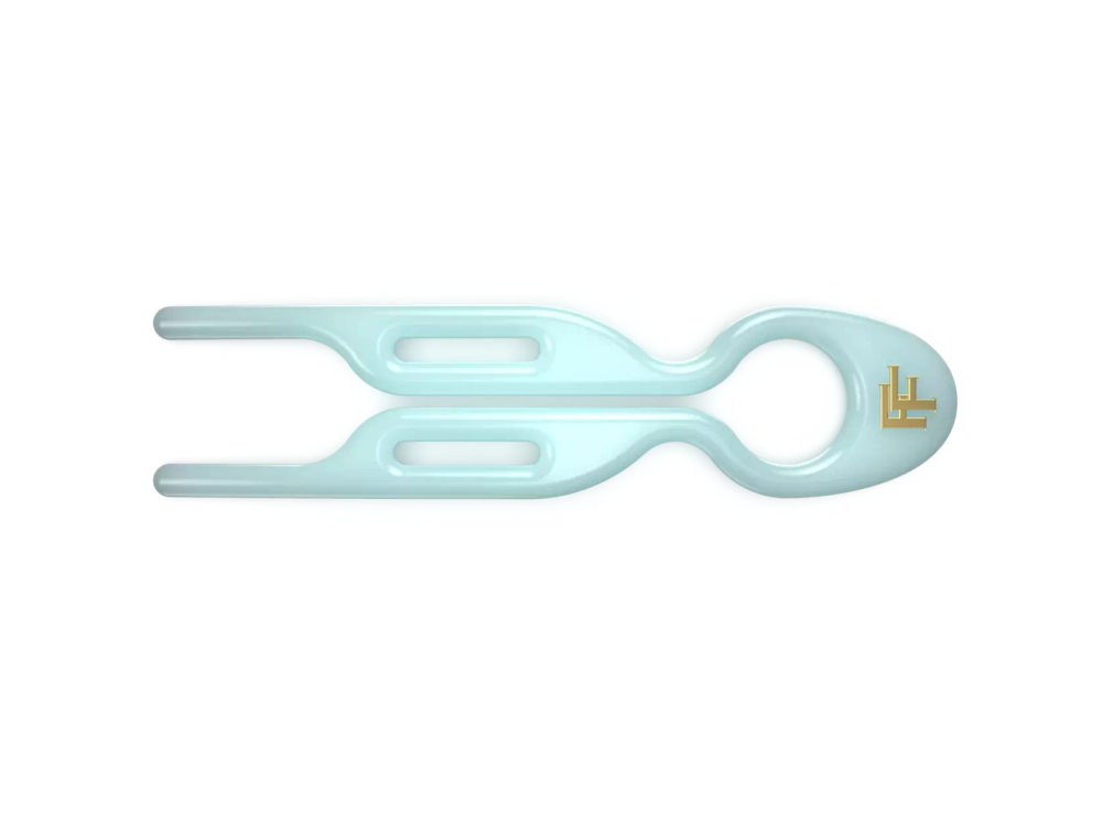 NO 1 HAIRPIN | TANTALIZING BLUE - 3X HAIRPINS/BOX / Шпильки No1 Hairpin нежно-бирюзового цвета (набор из 3 шпилек)