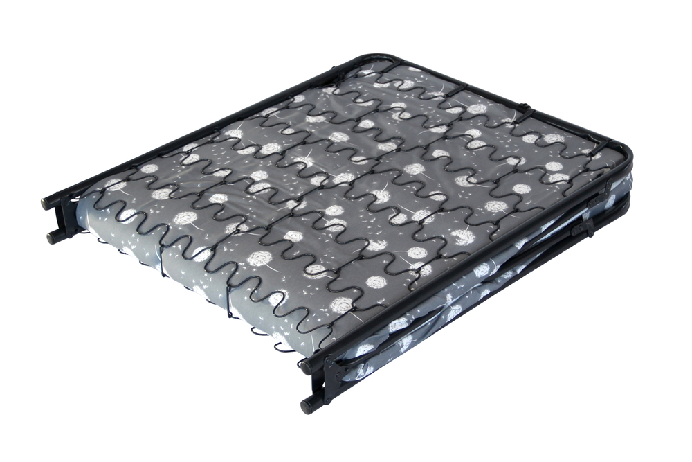 Кровать -тумба Дакота (аналог Отдых с4) арт.с1250 (цвет ткани серый рис.одуванчик