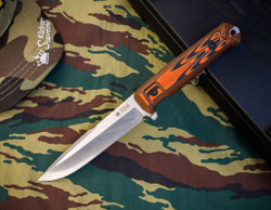 Тактический нож Delta AUS-8 StoneWash Black-Orange G10