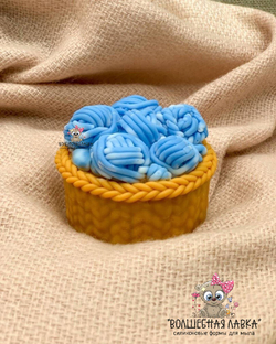 Силиконовая форма Корзина с клубками