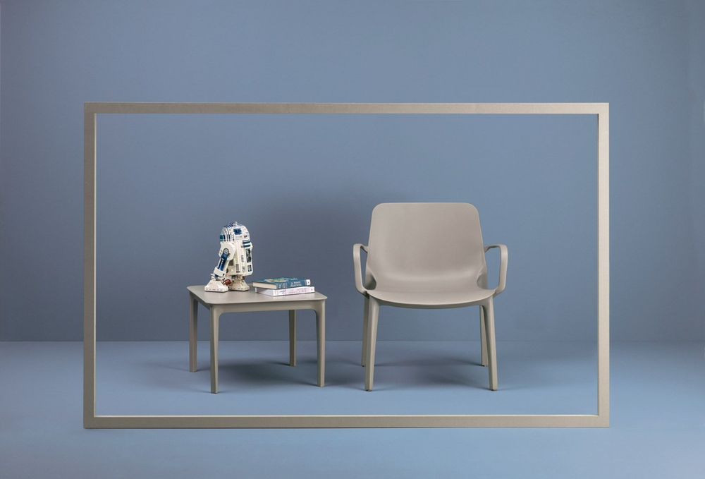 Кресло пластиковое Scab Design Ginevra Lounge, тортора