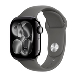 Умные часы Apple Watch Series 11 GPS, 42mm, Jet Black Aluminium Case with Stone Gray Sport Band, S/M