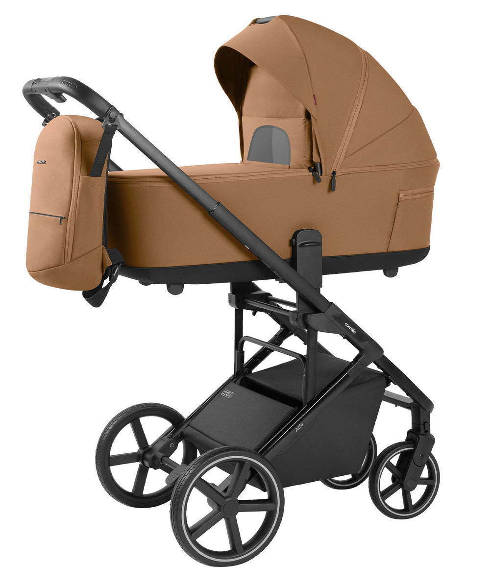 Коляска Carrello Alfa CRL-6522 2025 Cybex Cloud G i-Size Moon Black Plus 3 в 1 Honey Beige