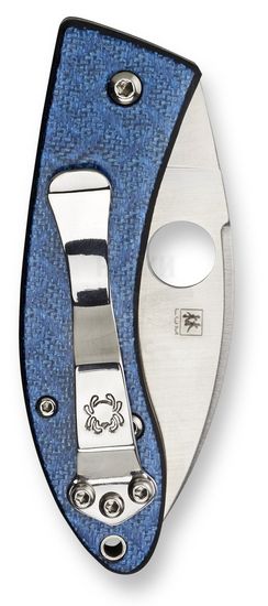 Складной нож Spyderco Lil Lum Blue Nishijin 205GFBLP c клинком из стали VG-10, рукоять Nishijin Glass Fiber