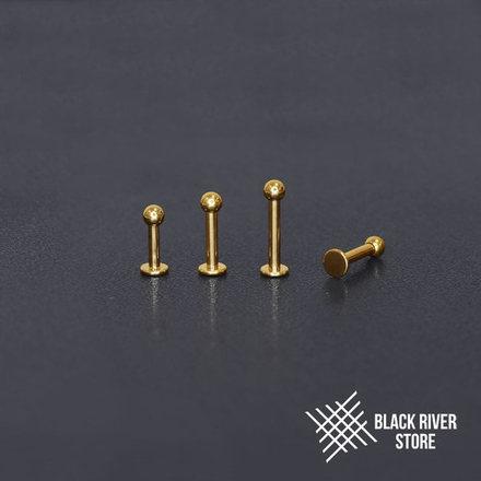 Лабрет Classic Ball PVD Yellow 1.6мм