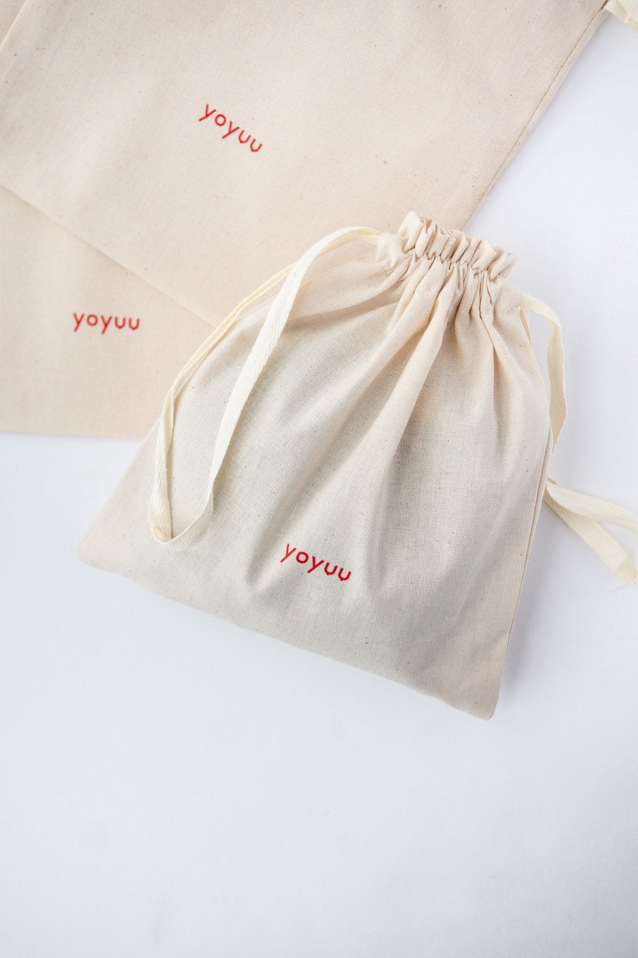 Хлопковый мешочек для стирки и хранения с логотипом yoyuu