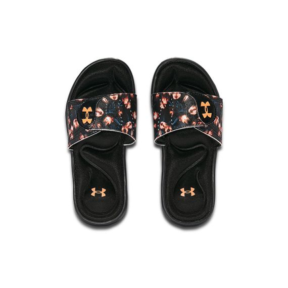 Under Armour Ignite 6 Graphic Strap Slide 'Black Afterglow'