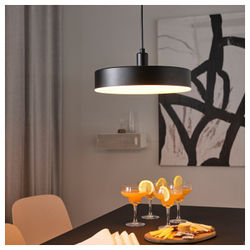 IKEA NYMÅNE  (ИКЕА НЙМÅНЕ)  -  Светодиодный подвесной светильник, беспроводная регулировка яркости белый спектр/антрацит, 38 см