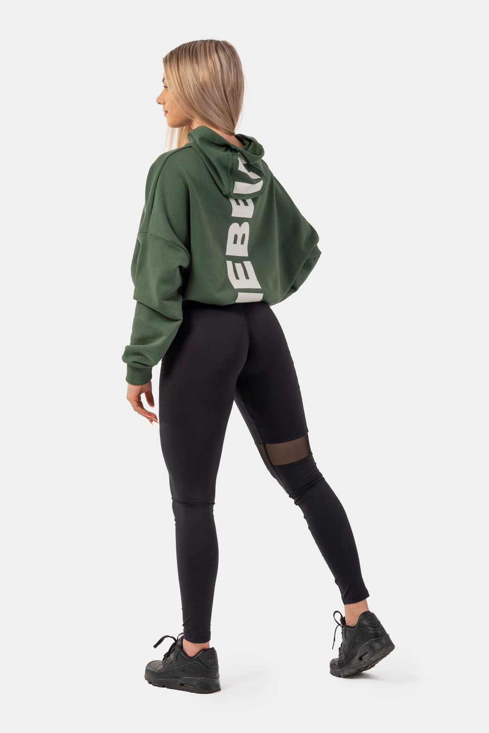 Худи LOOSE FIT CROP HOODIE ICONIC 421 Зеленая