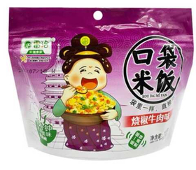 Рис быстрого приготовления говядина с жареным перцем (фиолетовый) 155г