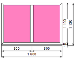 Пластиковое окно 1100 х 1600 ТермА Эко