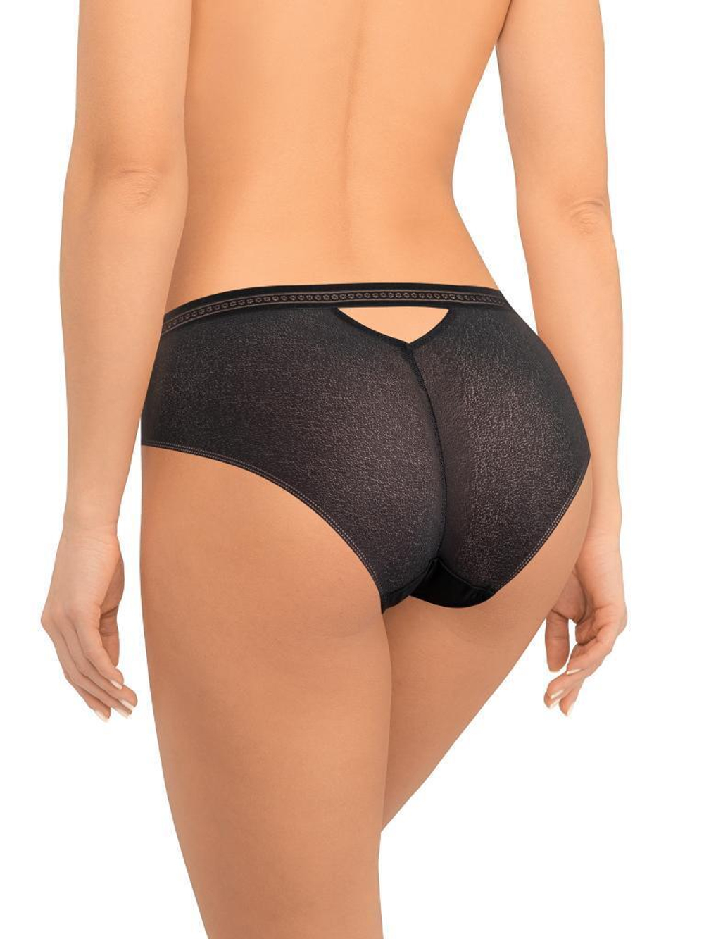 Трусики-слипы из микрофибры и кружева с сетчатой структурой (Размер: XXL) (Цвет: бежевый)