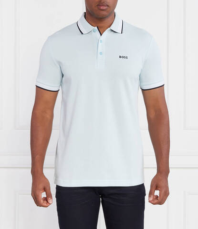 Футболка Поло Paddy BOSS GREEN - голубой(50468983)