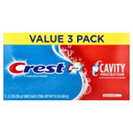 Crest, Защита от кариеса, зубная паста против кариеса с фтором, обычная паста, 3 тюбика по 161 г (5,7 унции)
