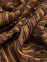 Жаккард п/э с вискозой Etro в разноцветную полоску с бархатными вставками