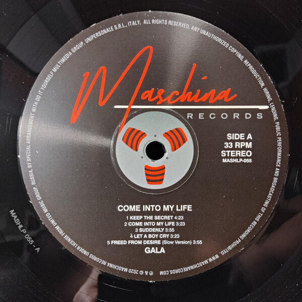 LP: GALA — «Come Into My Life» (1997/2020) [Black Vinyl]