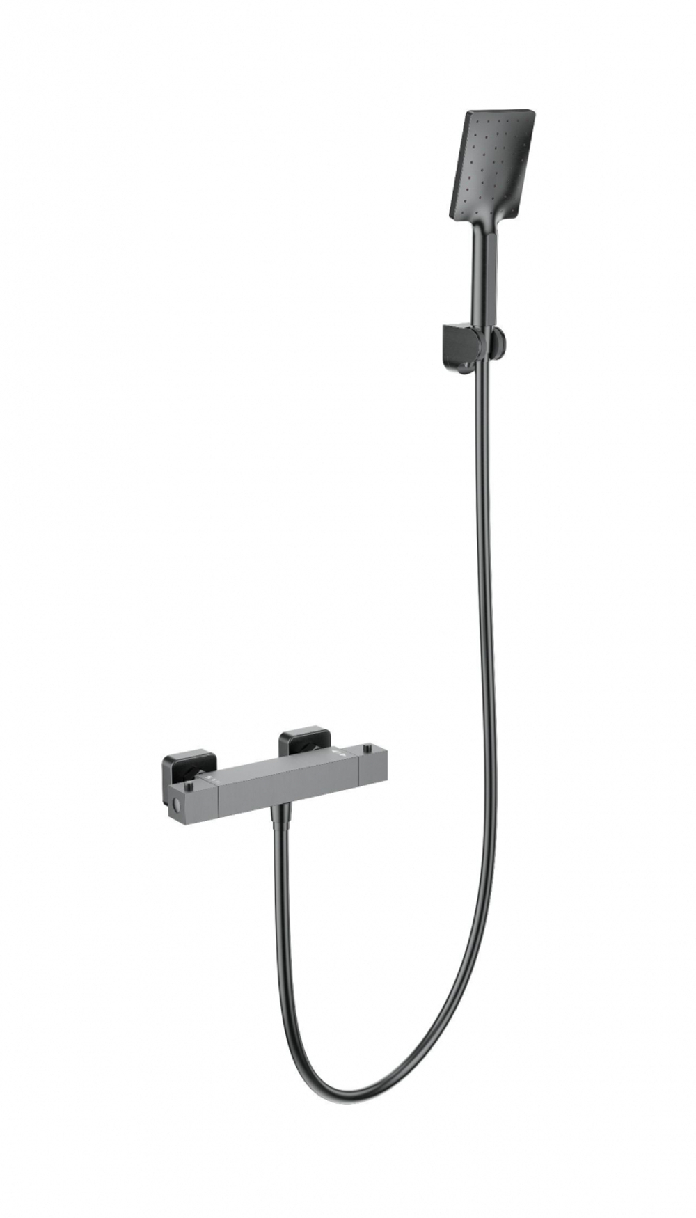 Смеситель для душа с термостатом WONZON & WOGHAND, Темный графит (WW-B2026-A-BGG)