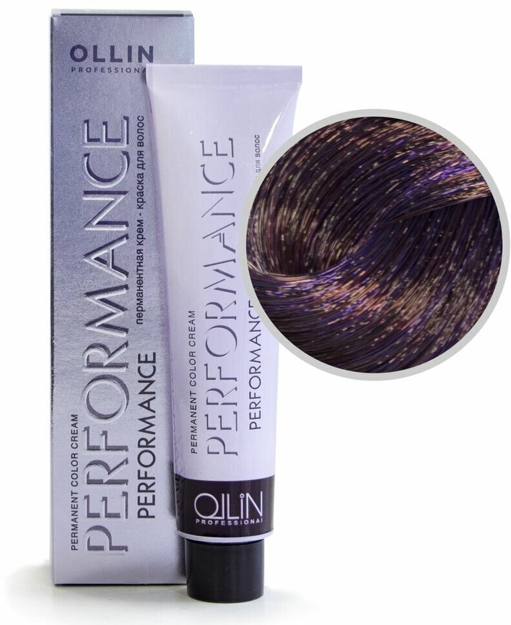 OLLIN PERFORMANCE 5/22 светлый шатен фиолетовый 60мл Перманентная крем-краска для волос
