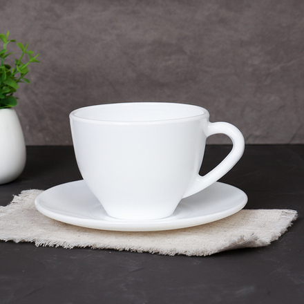 Чайный набор 220 мл белый Новый / GB220/GD55-6A (WHITE) /уп.8/ картон