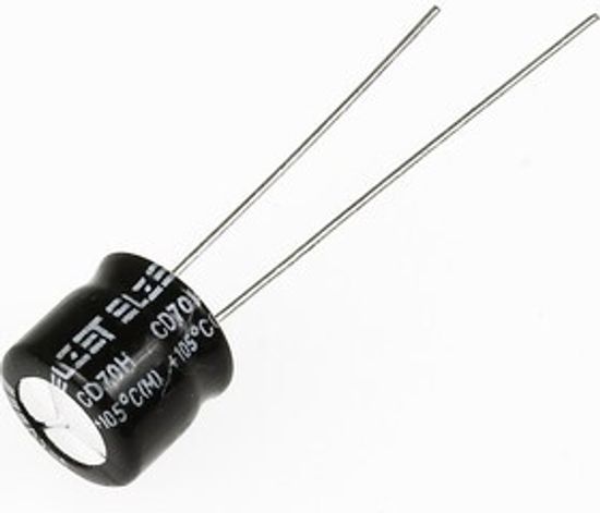 Конденсатор электролитический мини 47мкФ 25в 105°С SC / 6,3х7 / Elzet