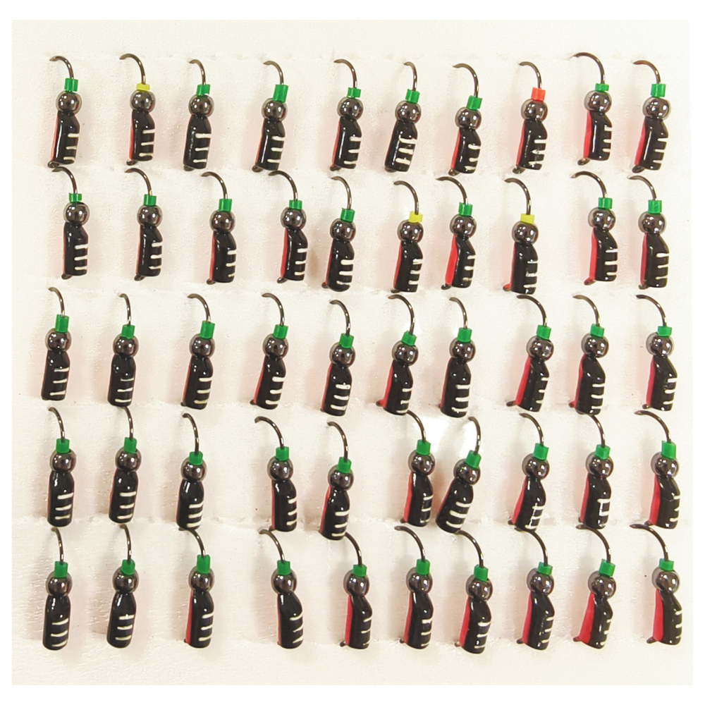 Мормышки Столбик d 3мм. 0.9гр. Вольфрам. Латунный шар Ч/П  (набор 10 штук)