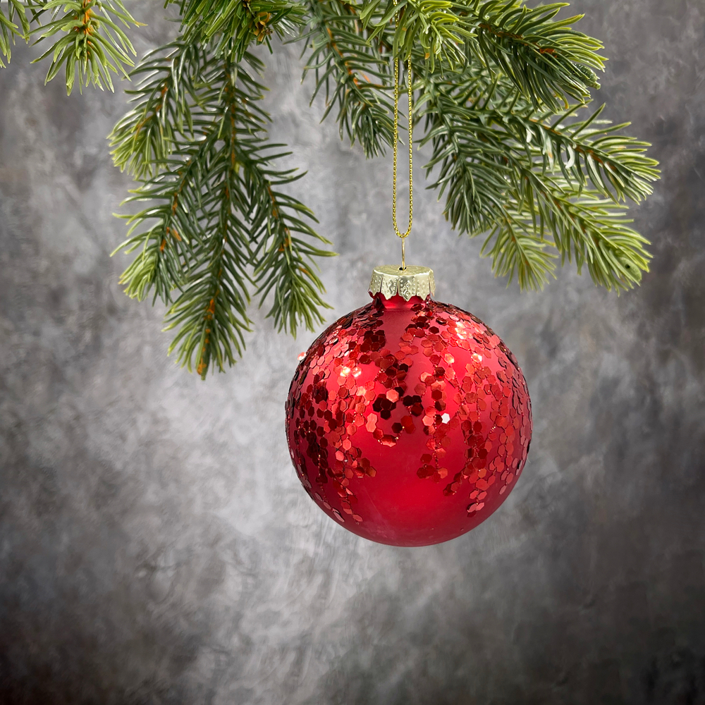 Набор шаров 7см 18шт ChristmasDeLuxe красный микс