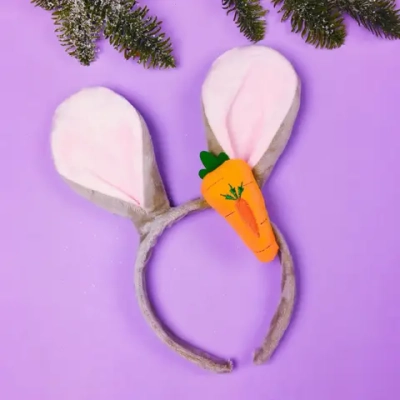 Ободок карнавальный «Зайчик с морковкой»